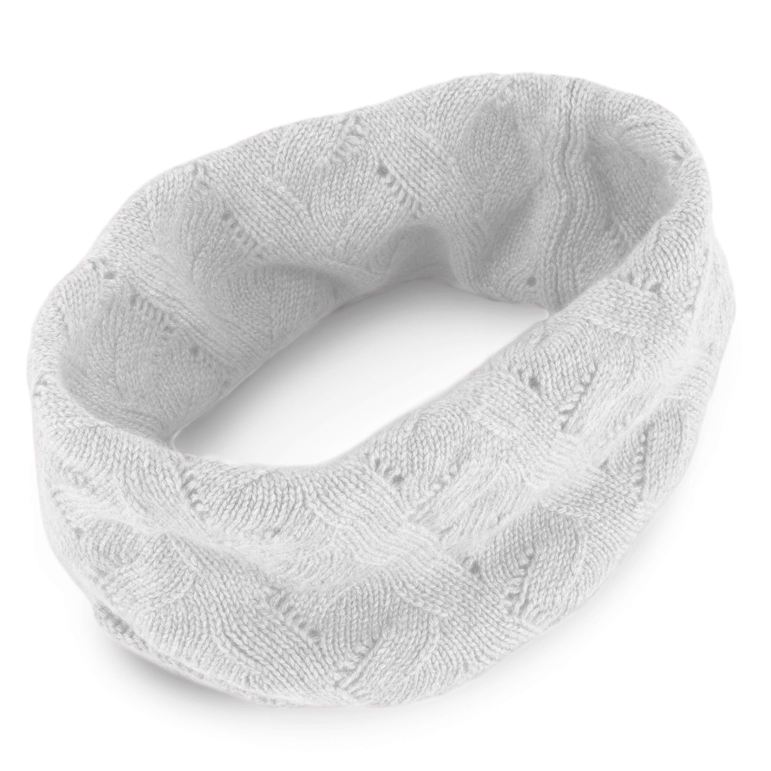 8542 Women's 100% Cashmere Infinity Scarf Snood- Stone Gray